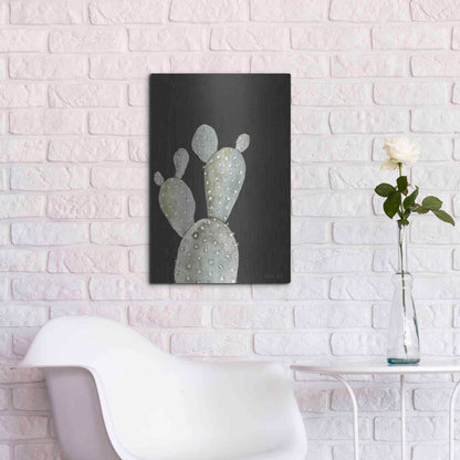 Luxe Metal Art 'Happy Cactus I' by Cindy Jacobs, Metal Wall Art,16x24