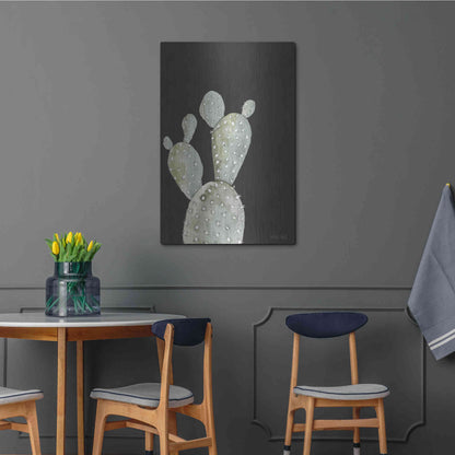 Luxe Metal Art 'Happy Cactus I' by Cindy Jacobs, Metal Wall Art,24x36