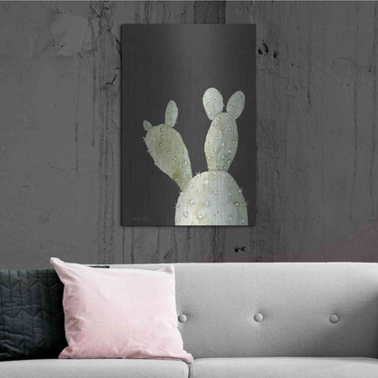 Luxe Metal Art 'Happy Cactus III' by Cindy Jacobs, Metal Wall Art,24x36