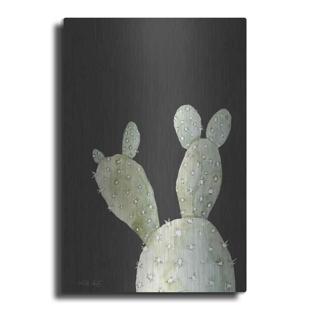 Luxe Metal Art 'Happy Cactus III' by Cindy Jacobs, Metal Wall Art