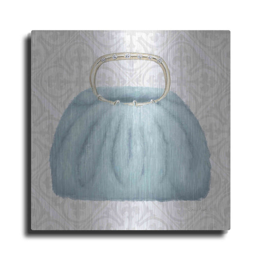 Luxe Metal Art 'Must Have Fashion III Gray White' by Emily Adams, Metal Wall Art