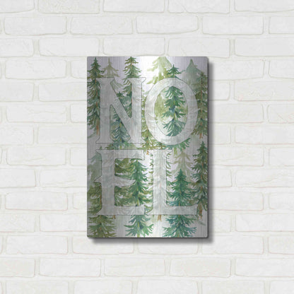 Luxe Metal Art 'Noel Woods' by Cindy Jacobs, Metal Wall Art,16x24