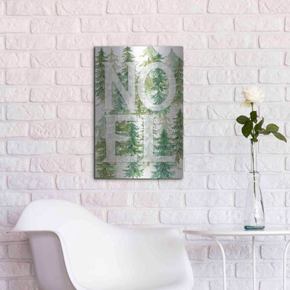 Luxe Metal Art 'Noel Woods' by Cindy Jacobs, Metal Wall Art,16x24