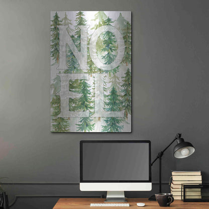 Luxe Metal Art 'Noel Woods' by Cindy Jacobs, Metal Wall Art,24x36