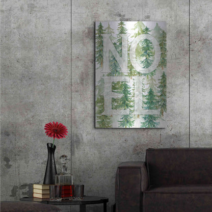 Luxe Metal Art 'Noel Woods' by Cindy Jacobs, Metal Wall Art,24x36