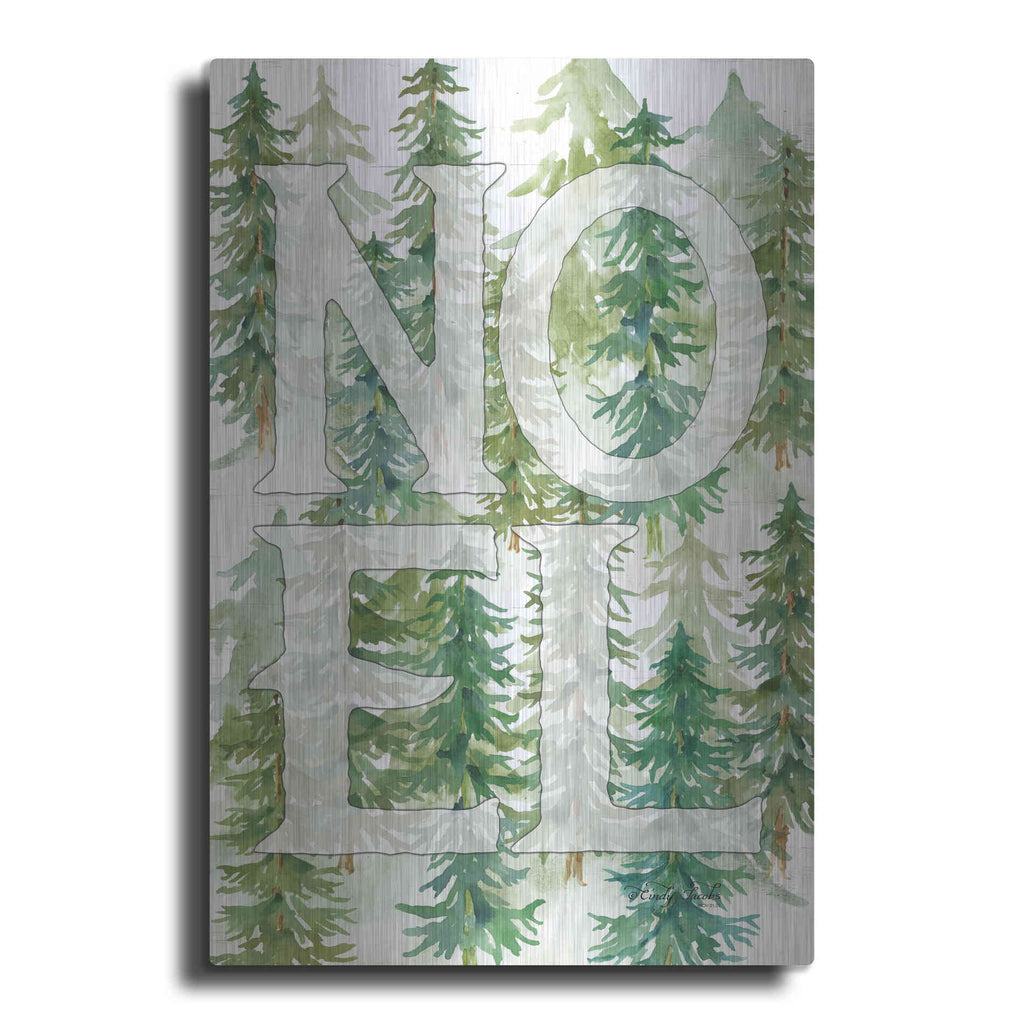 Luxe Metal Art 'Noel Woods' by Cindy Jacobs, Metal Wall Art