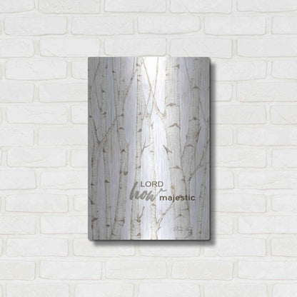 Luxe Metal Art 'Lord How Majestic' by Cindy Jacobs, Metal Wall Art,16x24