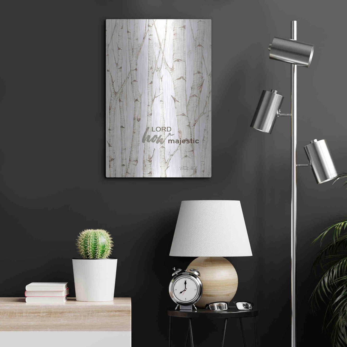 Luxe Metal Art 'Lord How Majestic' by Cindy Jacobs, Metal Wall Art,16x24