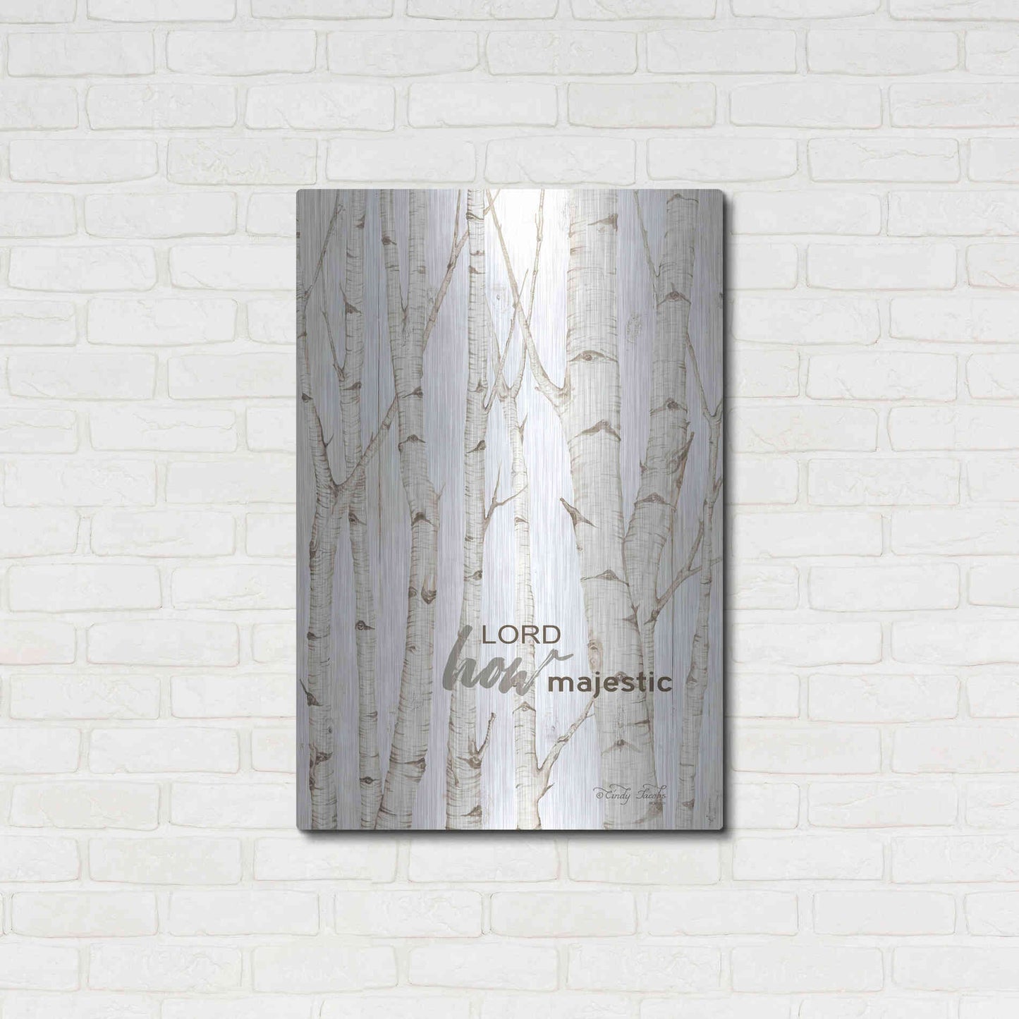 Luxe Metal Art 'Lord How Majestic' by Cindy Jacobs, Metal Wall Art,24x36