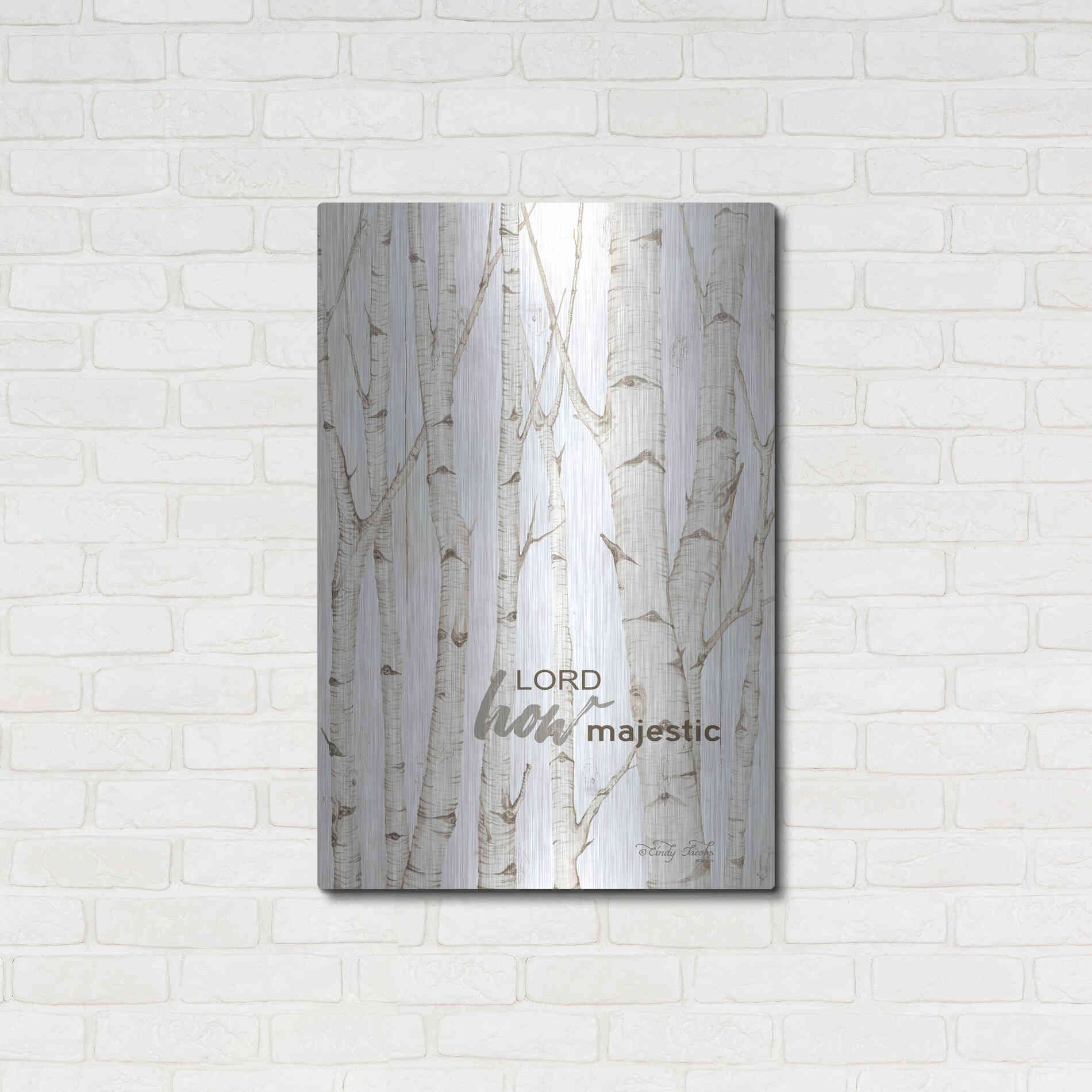 Luxe Metal Art 'Lord How Majestic' by Cindy Jacobs, Metal Wall Art,24x36
