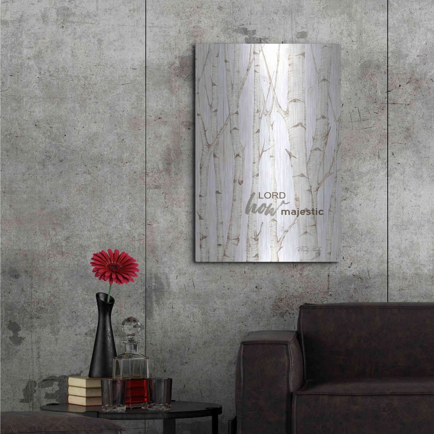 Luxe Metal Art 'Lord How Majestic' by Cindy Jacobs, Metal Wall Art,24x36