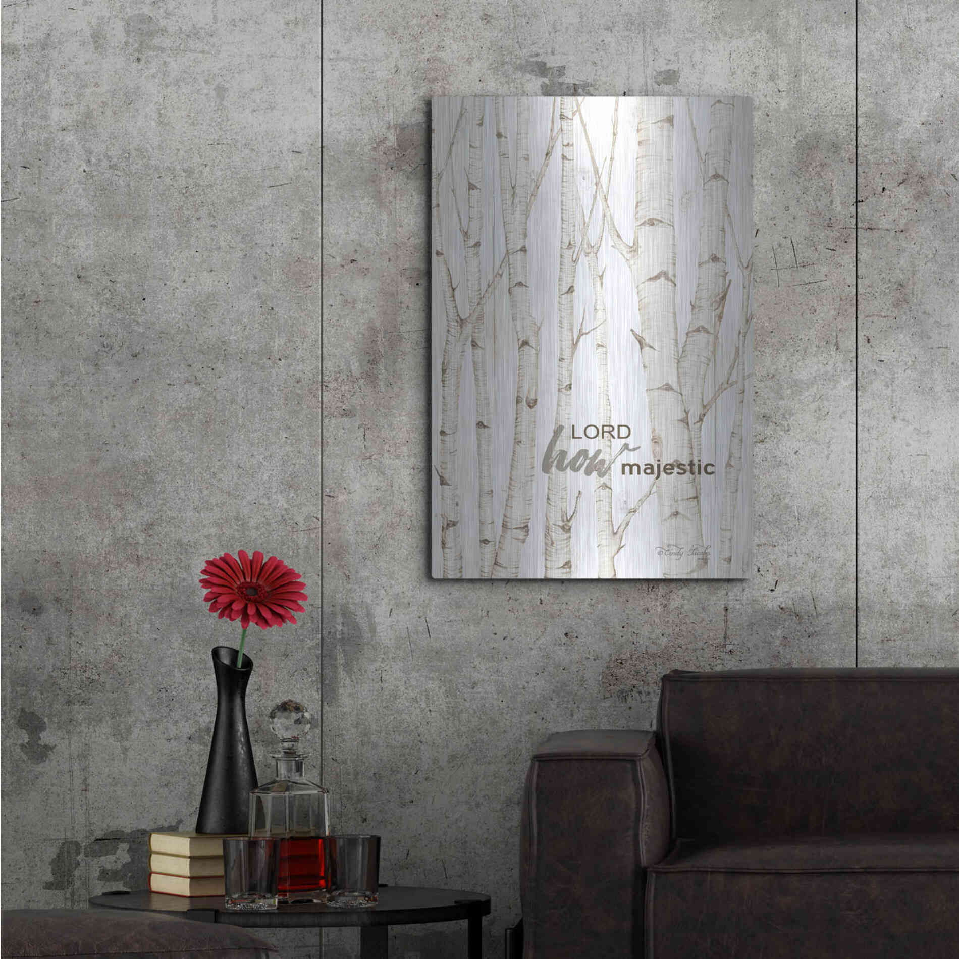 Luxe Metal Art 'Lord How Majestic' by Cindy Jacobs, Metal Wall Art,24x36