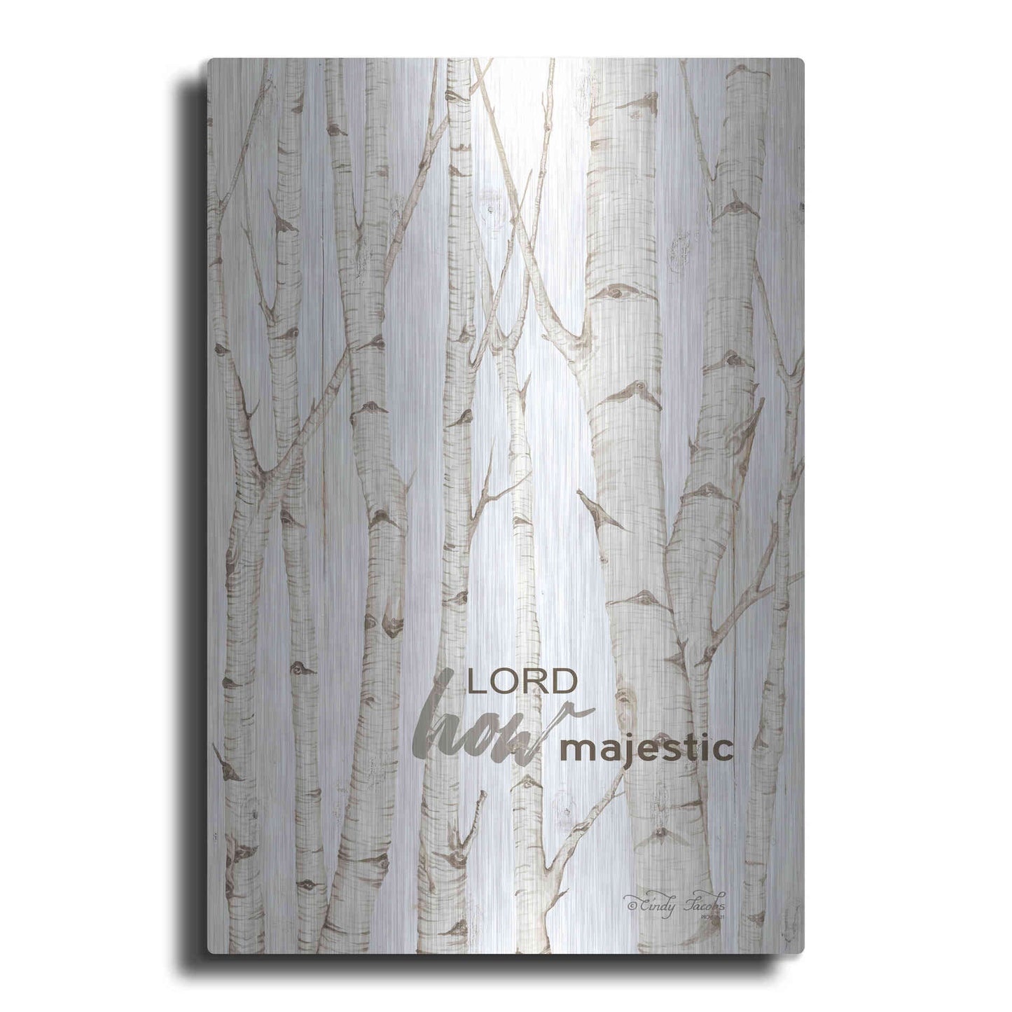 Luxe Metal Art 'Lord How Majestic' by Cindy Jacobs, Metal Wall Art