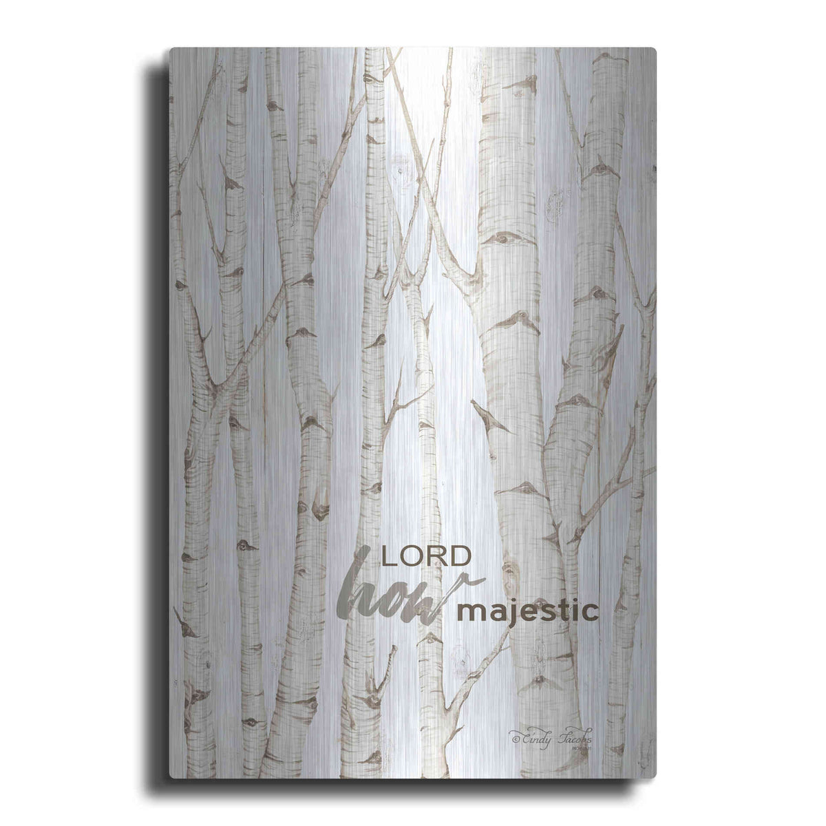 Luxe Metal Art 'Lord How Majestic' by Cindy Jacobs, Metal Wall Art