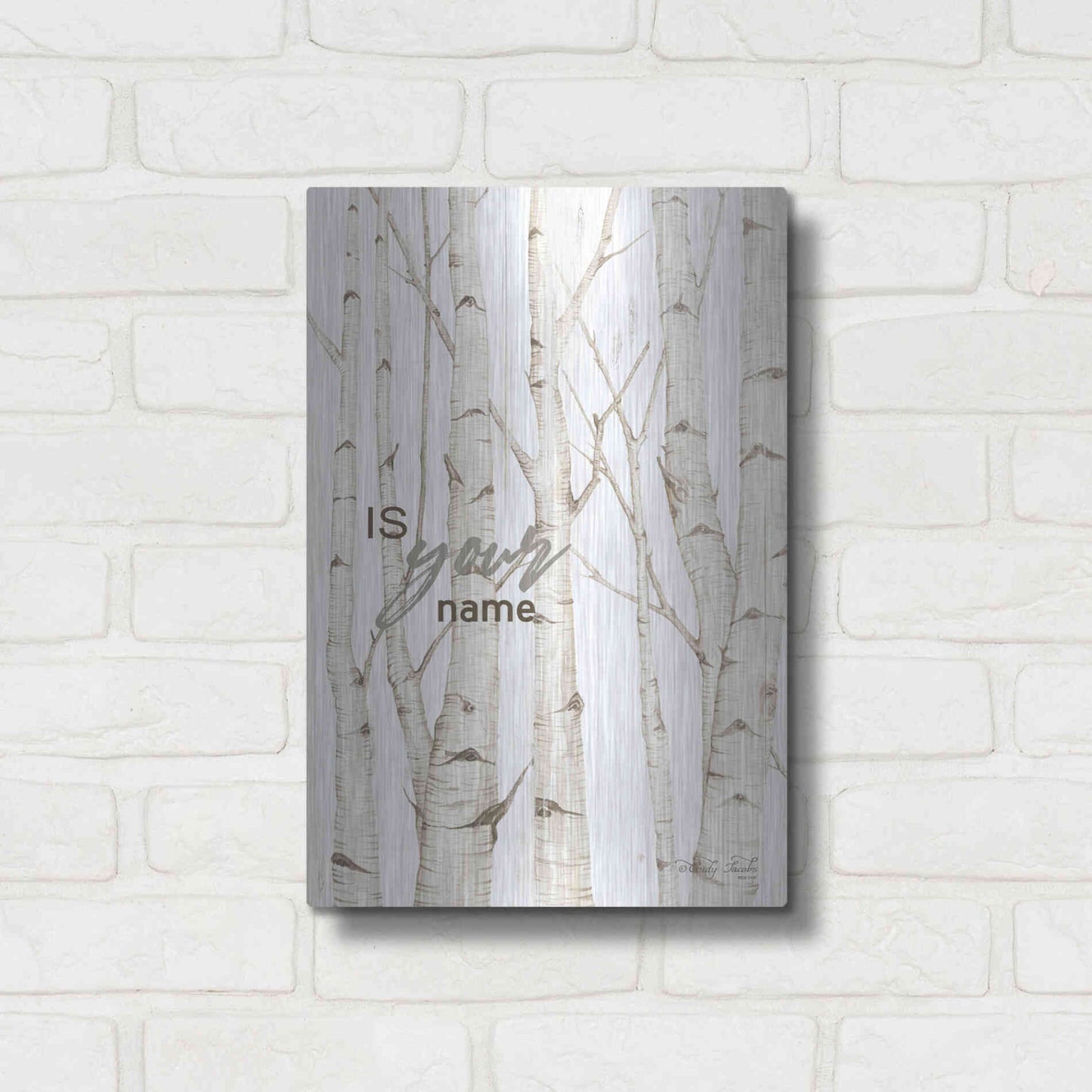 Luxe Metal Art 'Is Your Name' by Cindy Jacobs, Metal Wall Art,12x16