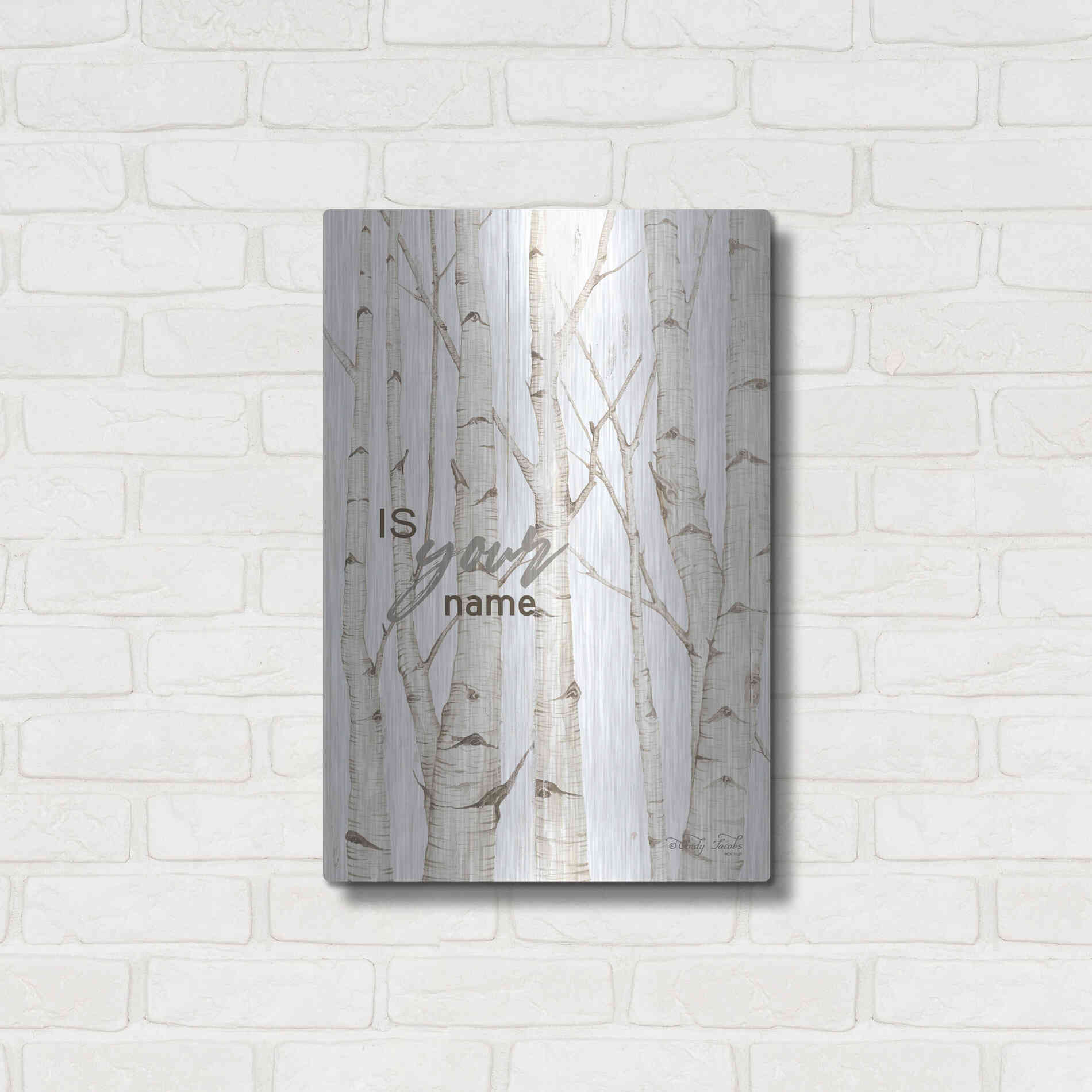 Luxe Metal Art 'Is Your Name' by Cindy Jacobs, Metal Wall Art,16x24