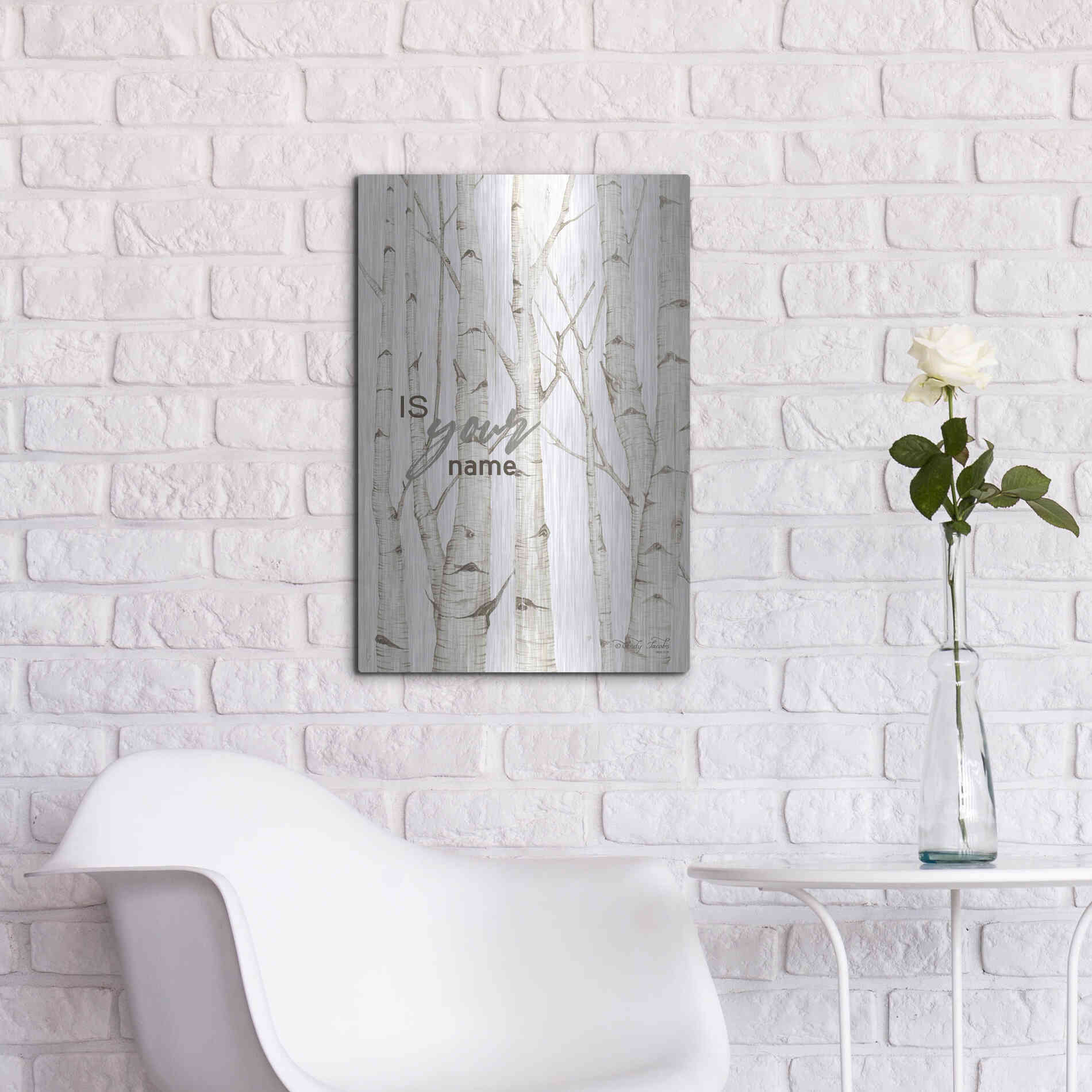 Luxe Metal Art 'Is Your Name' by Cindy Jacobs, Metal Wall Art,16x24