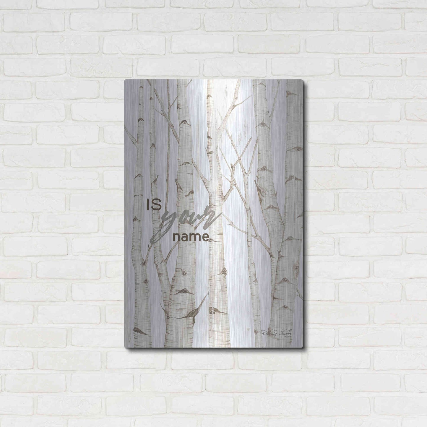 Luxe Metal Art 'Is Your Name' by Cindy Jacobs, Metal Wall Art,24x36