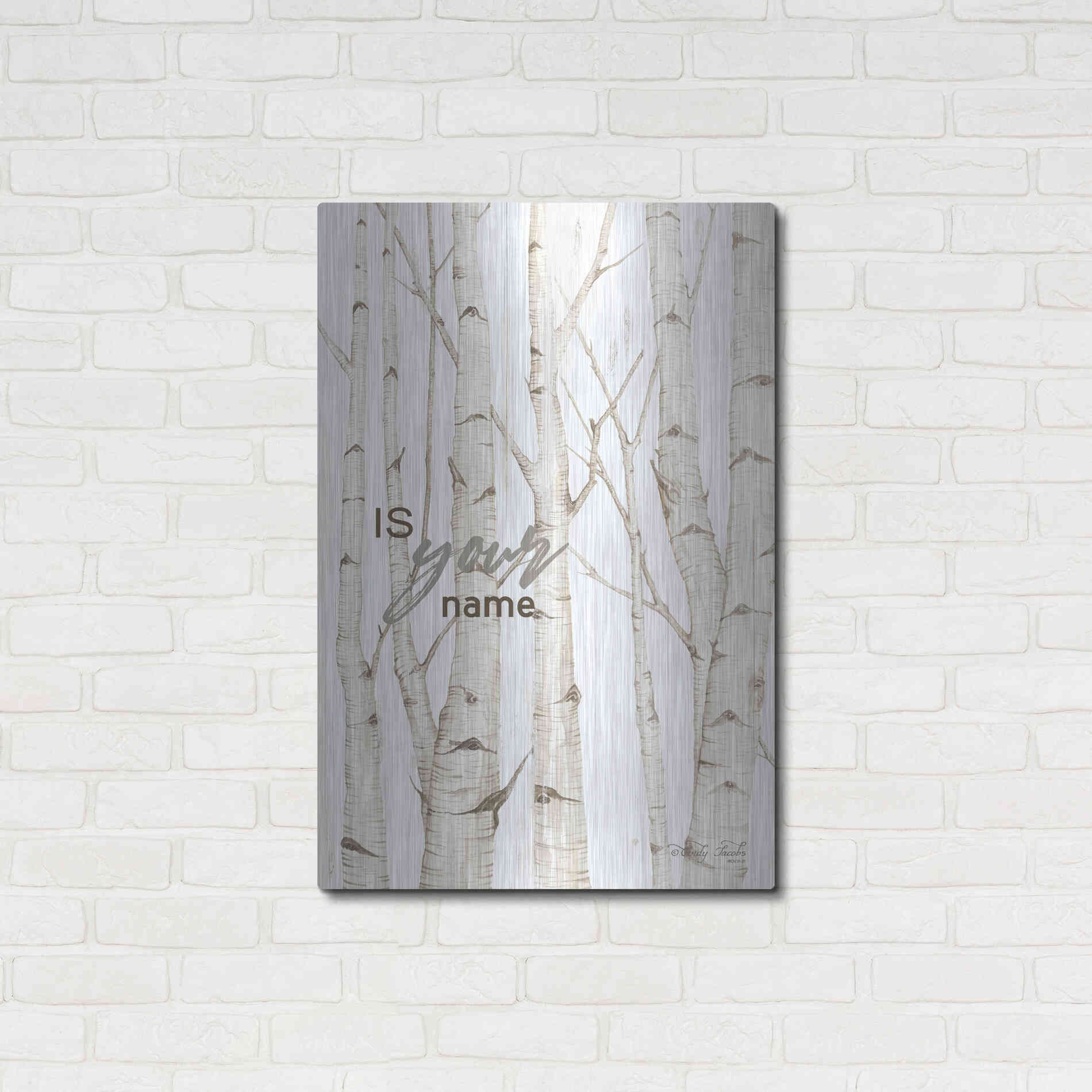 Luxe Metal Art 'Is Your Name' by Cindy Jacobs, Metal Wall Art,24x36