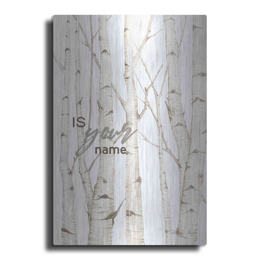 Luxe Metal Art 'Is Your Name' by Cindy Jacobs, Metal Wall Art