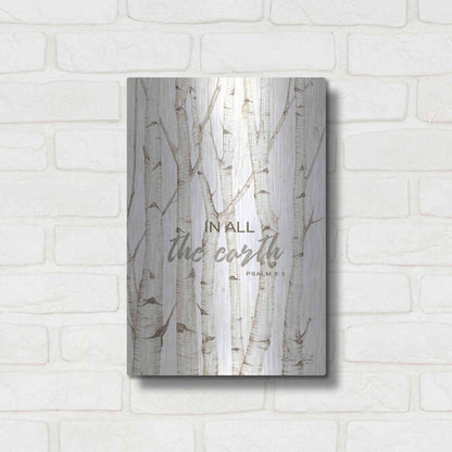 Luxe Metal Art 'In All the Earth' by Cindy Jacobs, Metal Wall Art,12x16