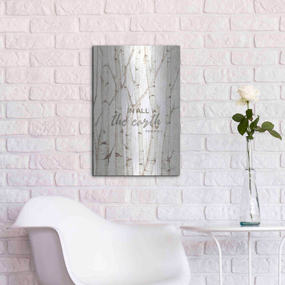 Luxe Metal Art 'In All the Earth' by Cindy Jacobs, Metal Wall Art,16x24