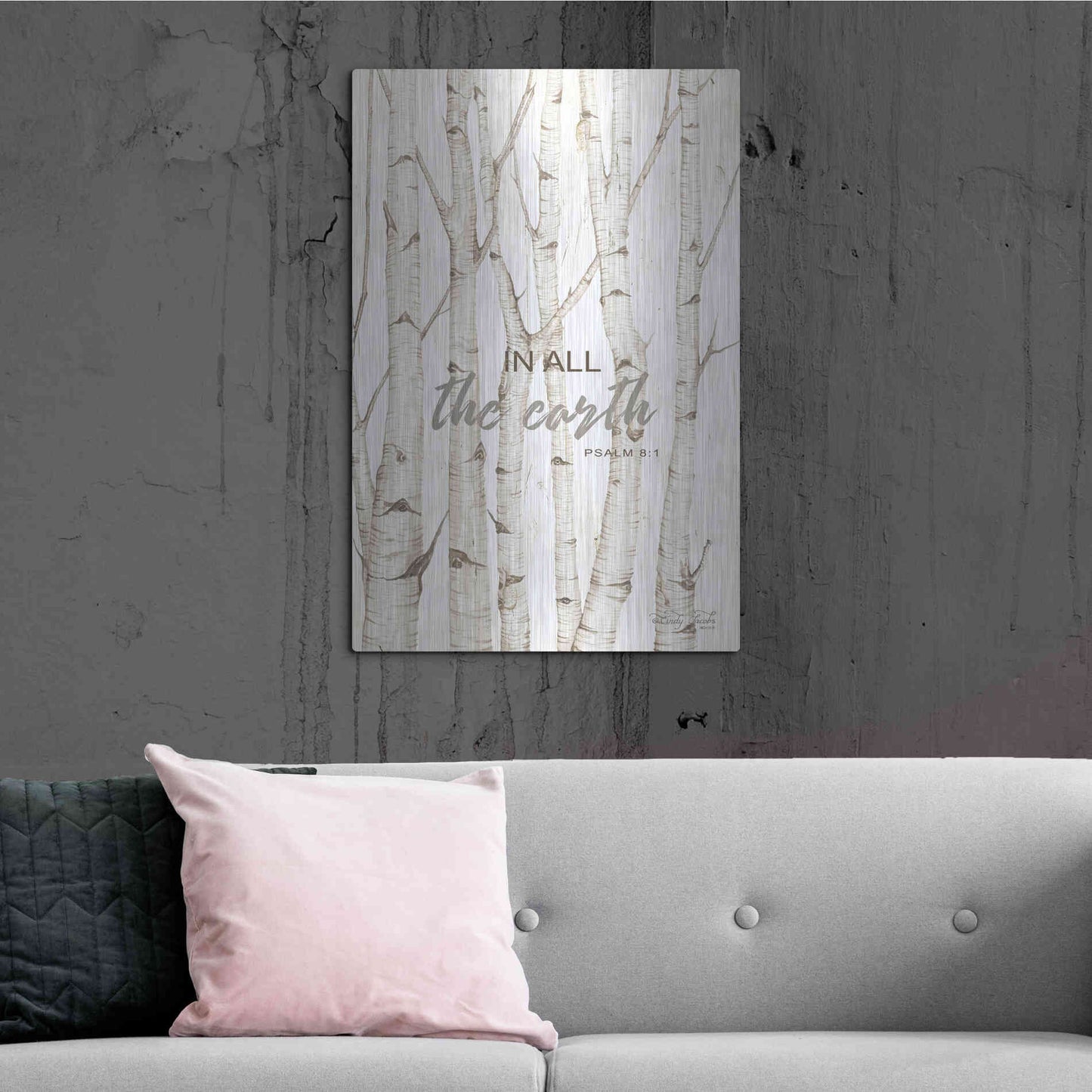 Luxe Metal Art 'In All the Earth' by Cindy Jacobs, Metal Wall Art,24x36