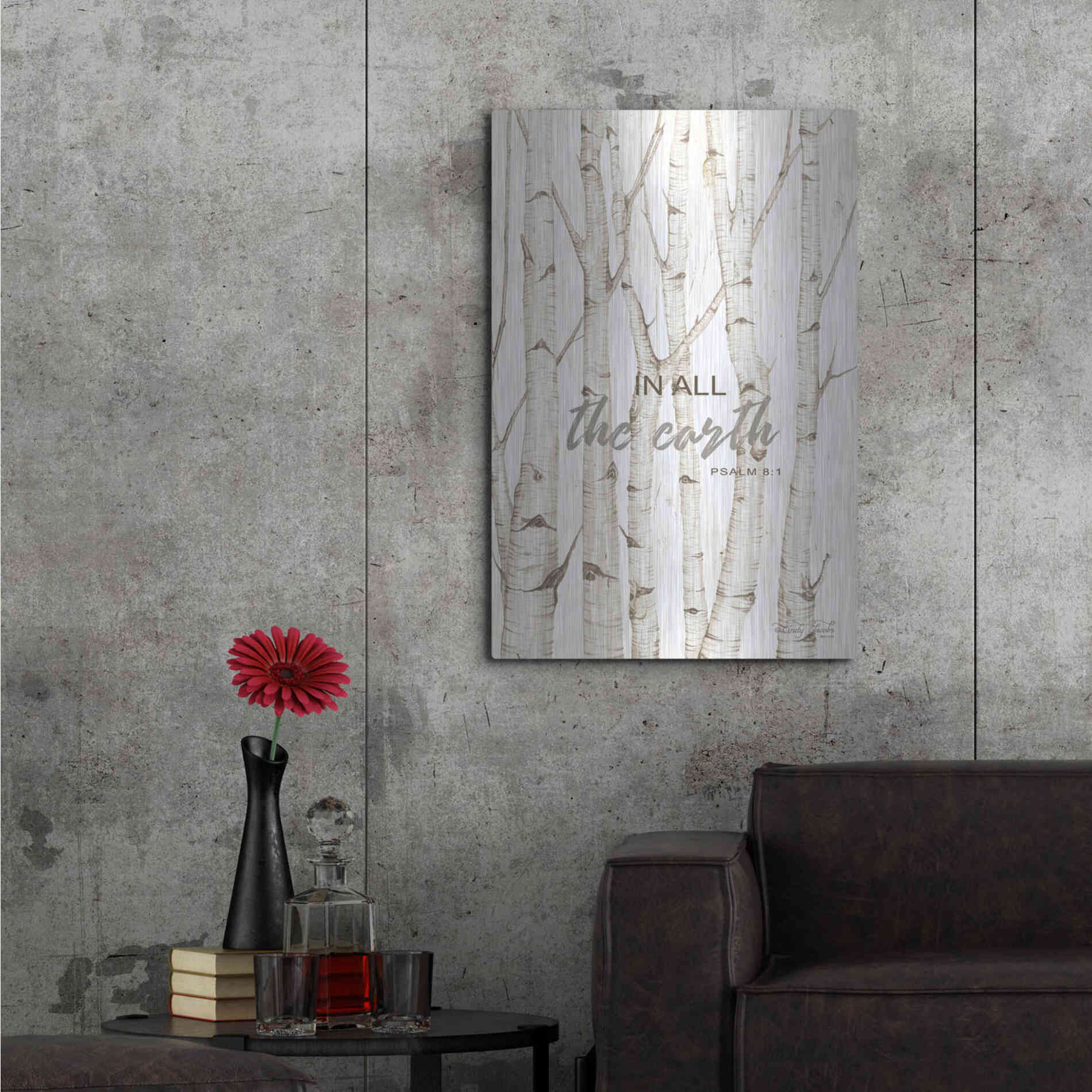 Luxe Metal Art 'In All the Earth' by Cindy Jacobs, Metal Wall Art,24x36