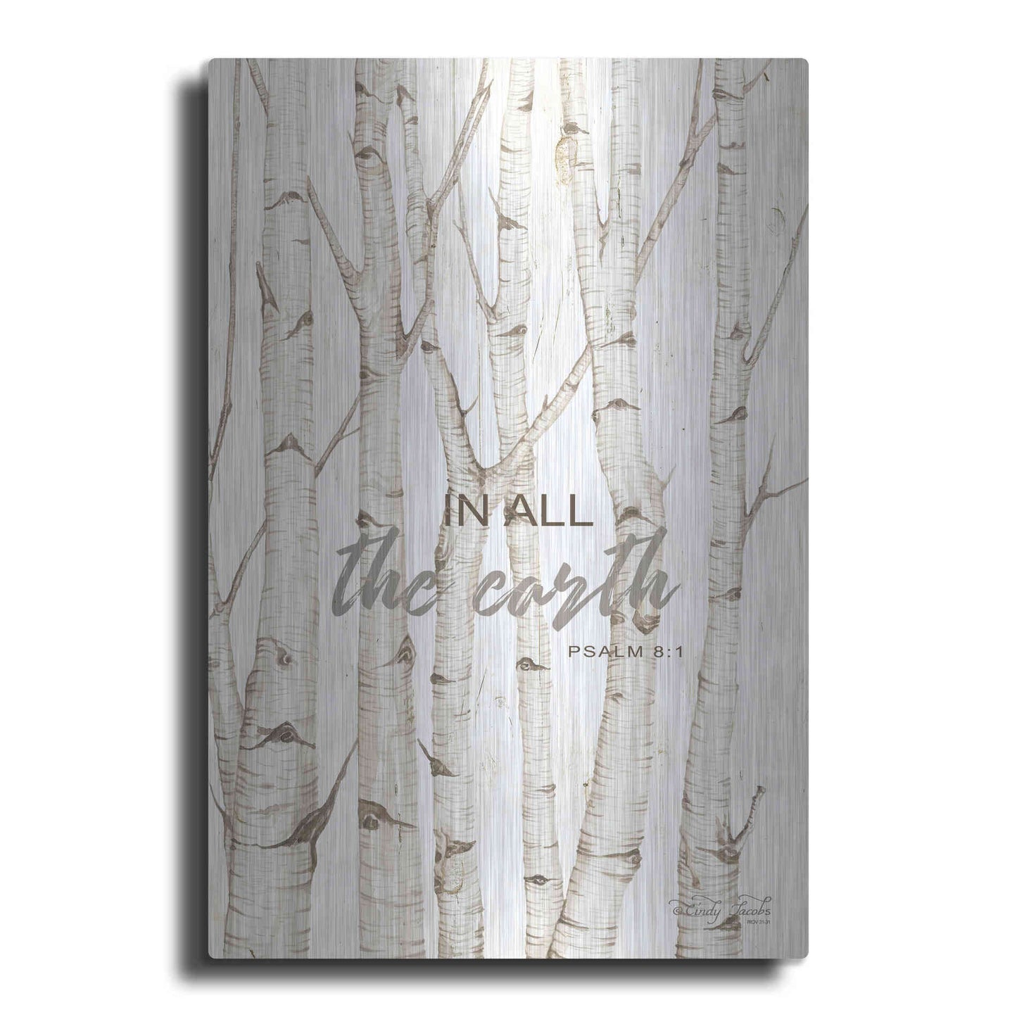 Luxe Metal Art 'In All the Earth' by Cindy Jacobs, Metal Wall Art