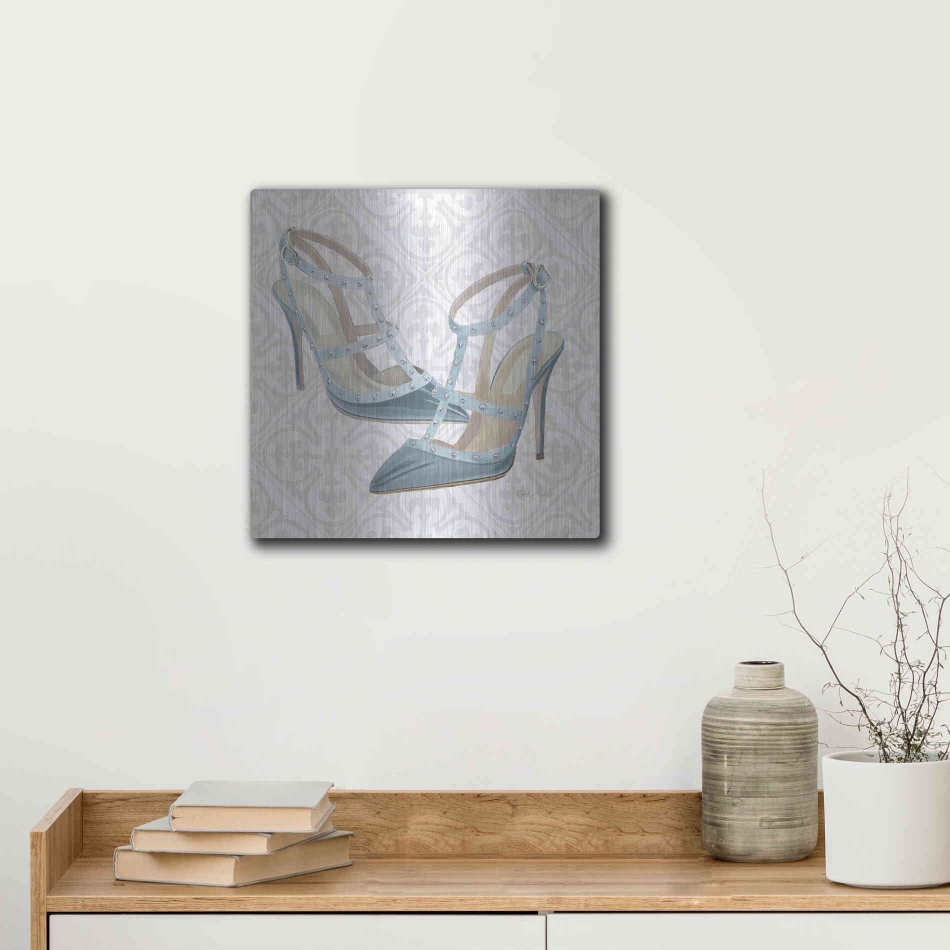 Luxe Metal Art 'Must Have Fashion II' by Emily Adams, Metal Wall Art,12x12