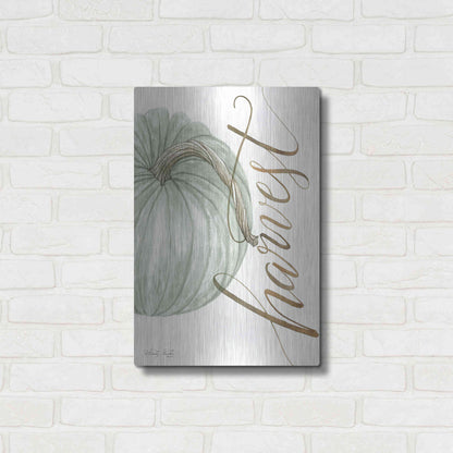 Luxe Metal Art 'Harvest Pumpkin' by Cindy Jacobs, Metal Wall Art,16x24