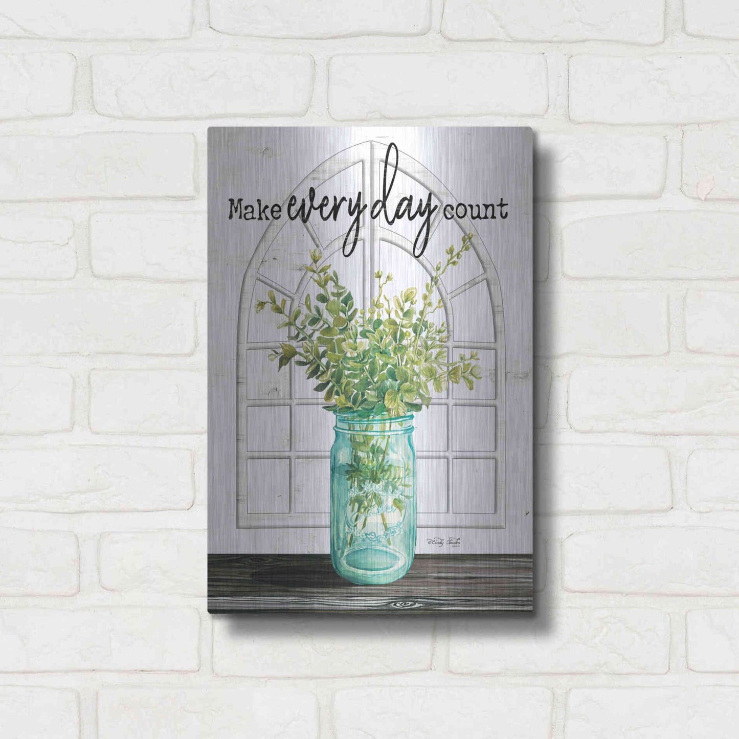 Luxe Metal Art 'Make Everyday Count' by Cindy Jacobs, Metal Wall Art,12x16