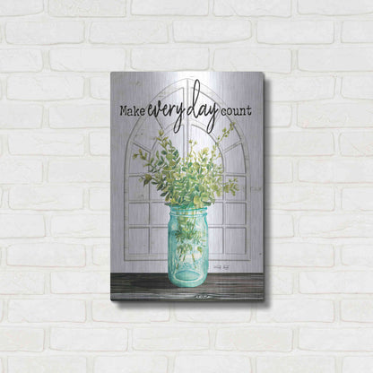 Luxe Metal Art 'Make Everyday Count' by Cindy Jacobs, Metal Wall Art,16x24