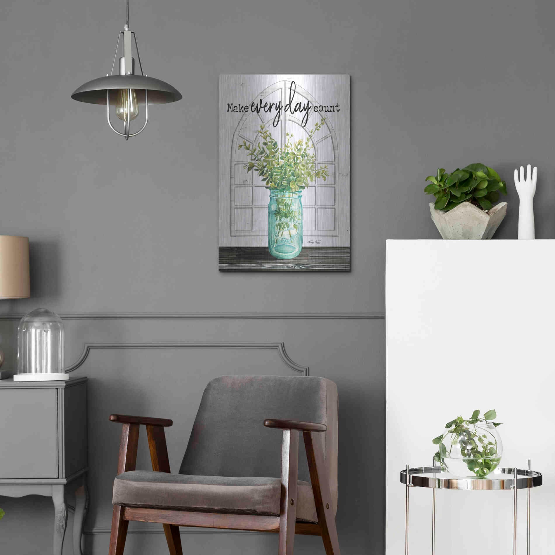 Luxe Metal Art 'Make Everyday Count' by Cindy Jacobs, Metal Wall Art,16x24