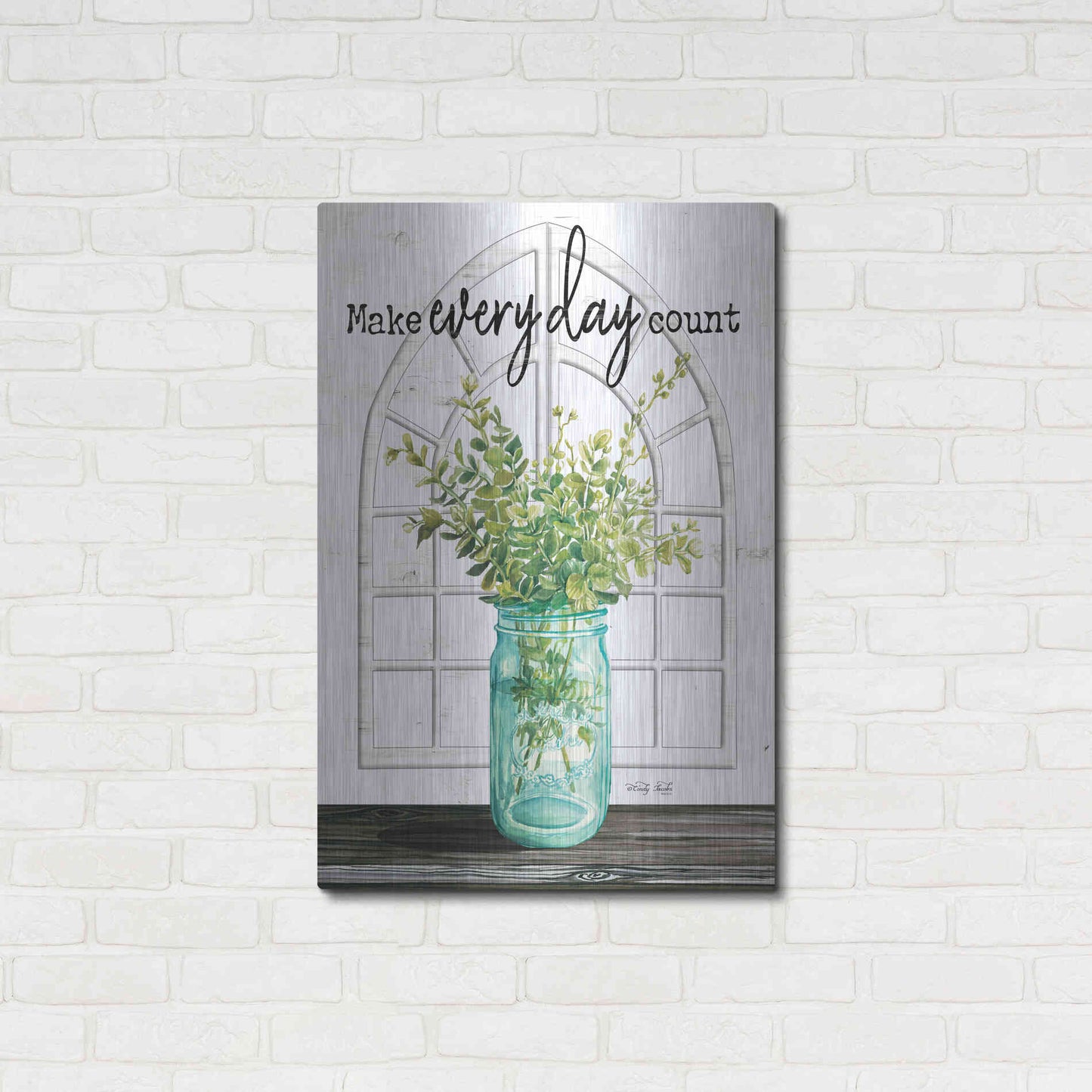 Luxe Metal Art 'Make Everyday Count' by Cindy Jacobs, Metal Wall Art,24x36