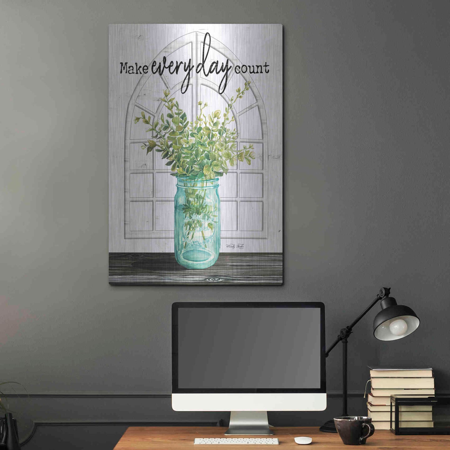 Luxe Metal Art 'Make Everyday Count' by Cindy Jacobs, Metal Wall Art,24x36