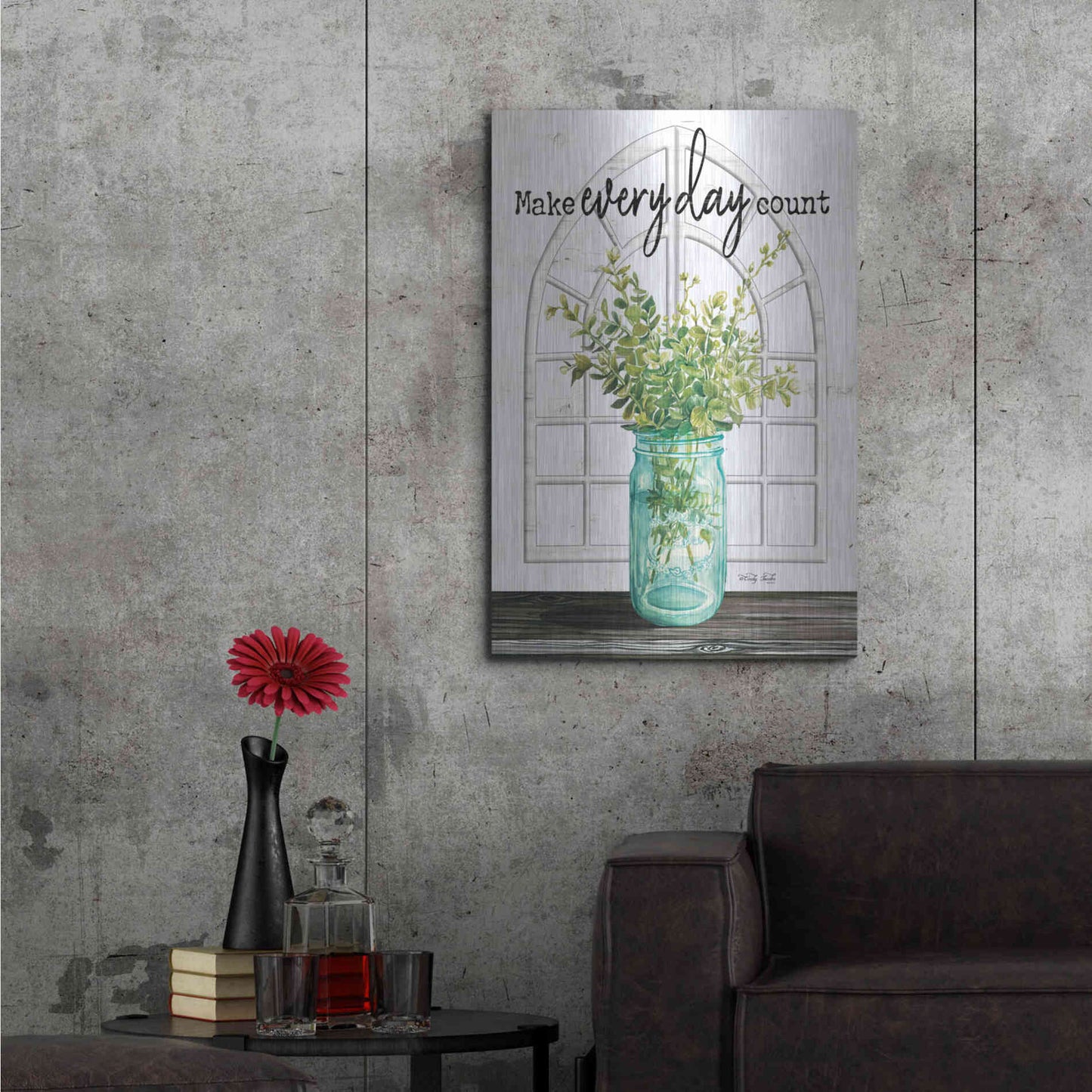 Luxe Metal Art 'Make Everyday Count' by Cindy Jacobs, Metal Wall Art,24x36