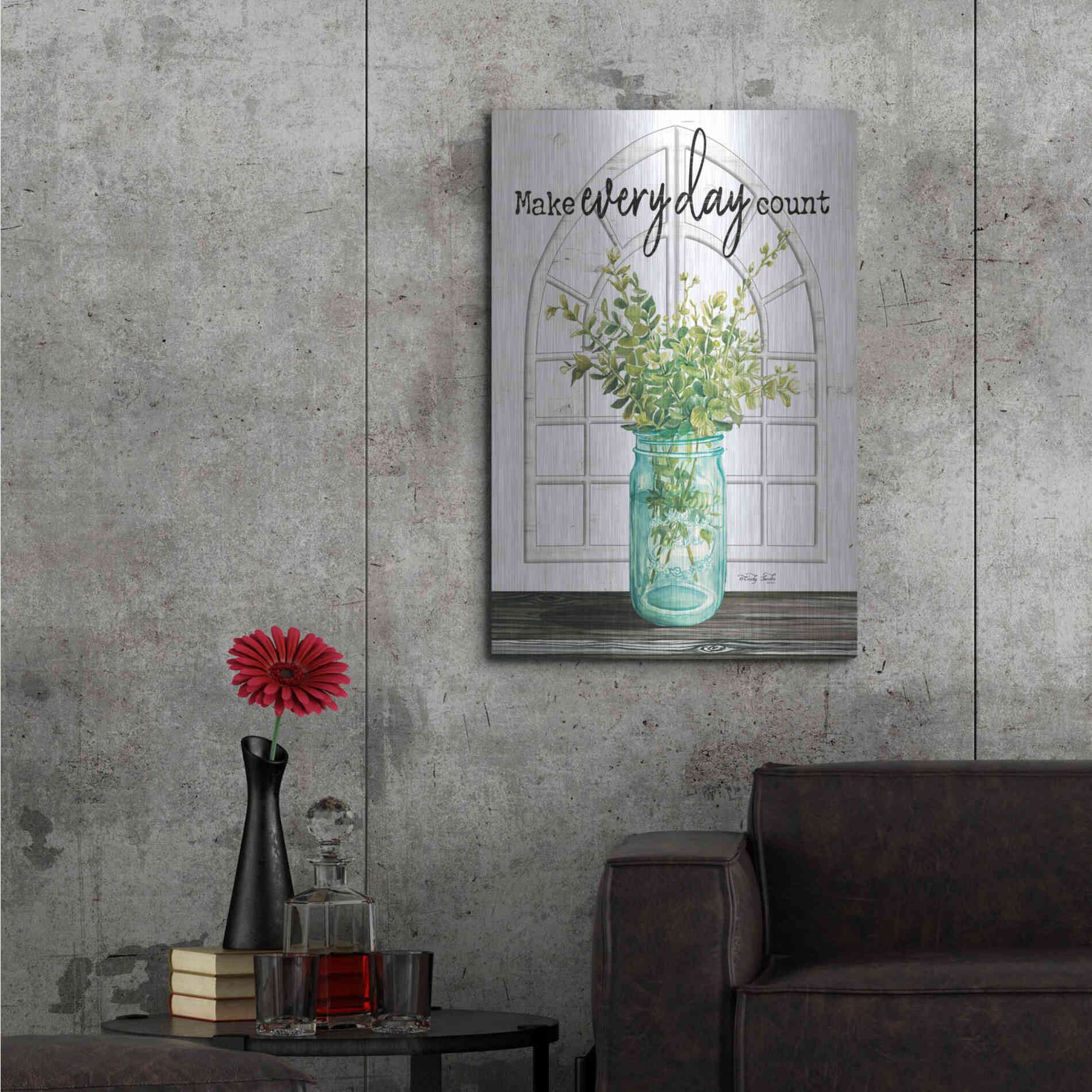 Luxe Metal Art 'Make Everyday Count' by Cindy Jacobs, Metal Wall Art,24x36