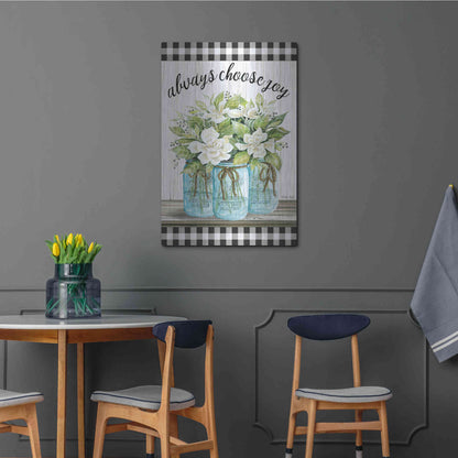 Luxe Metal Art 'Always Choose Joy' by Cindy Jacobs, Metal Wall Art,24x36