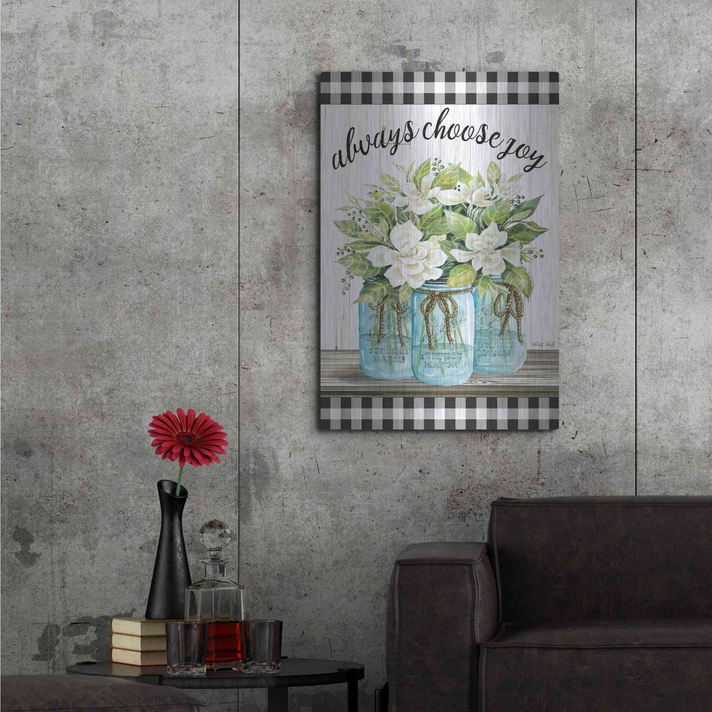 Luxe Metal Art 'Always Choose Joy' by Cindy Jacobs, Metal Wall Art,24x36
