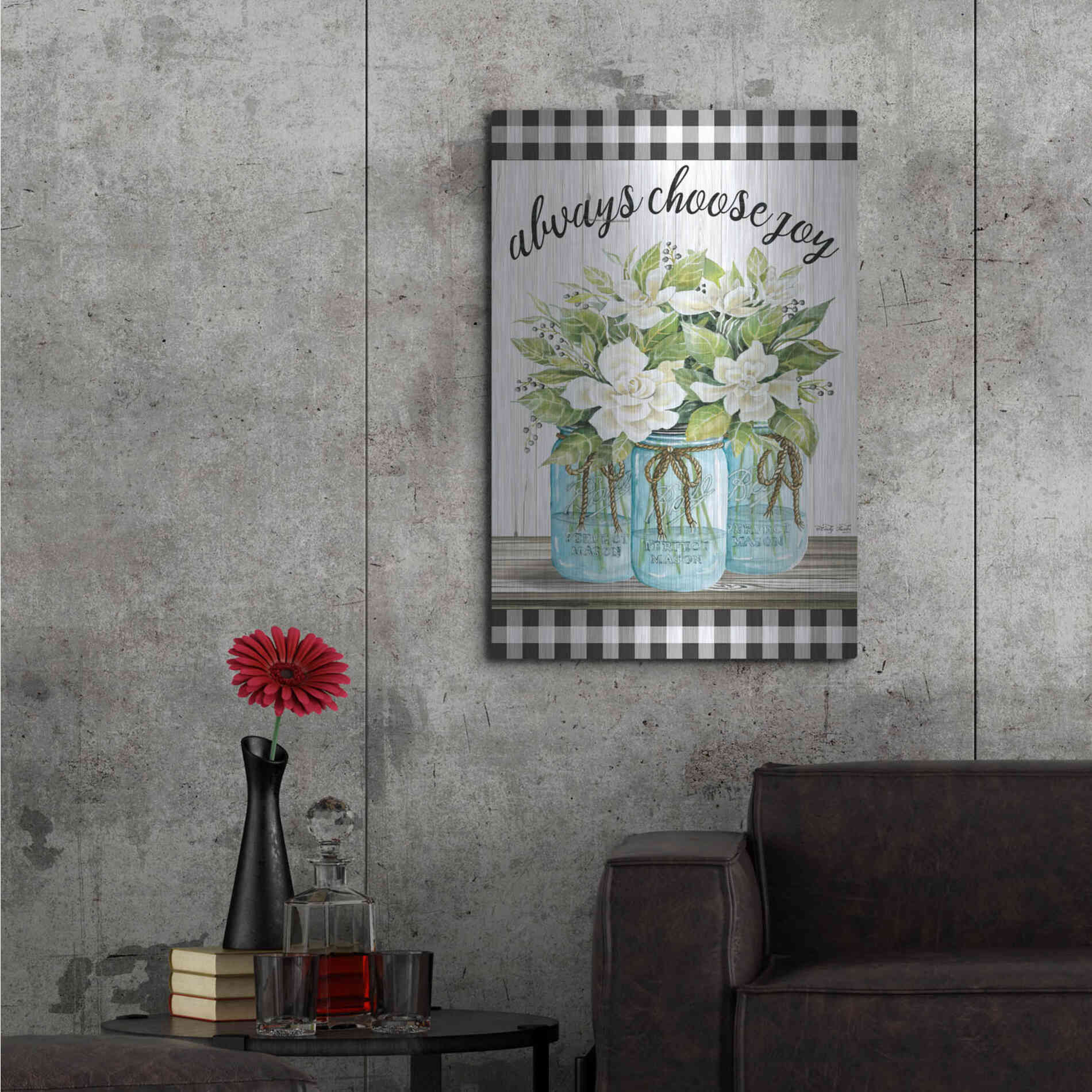 Luxe Metal Art 'Always Choose Joy' by Cindy Jacobs, Metal Wall Art,24x36