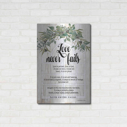 Luxe Metal Art 'Berry Swag Love Never Fails' by Cindy Jacobs, Metal Wall Art,24x36