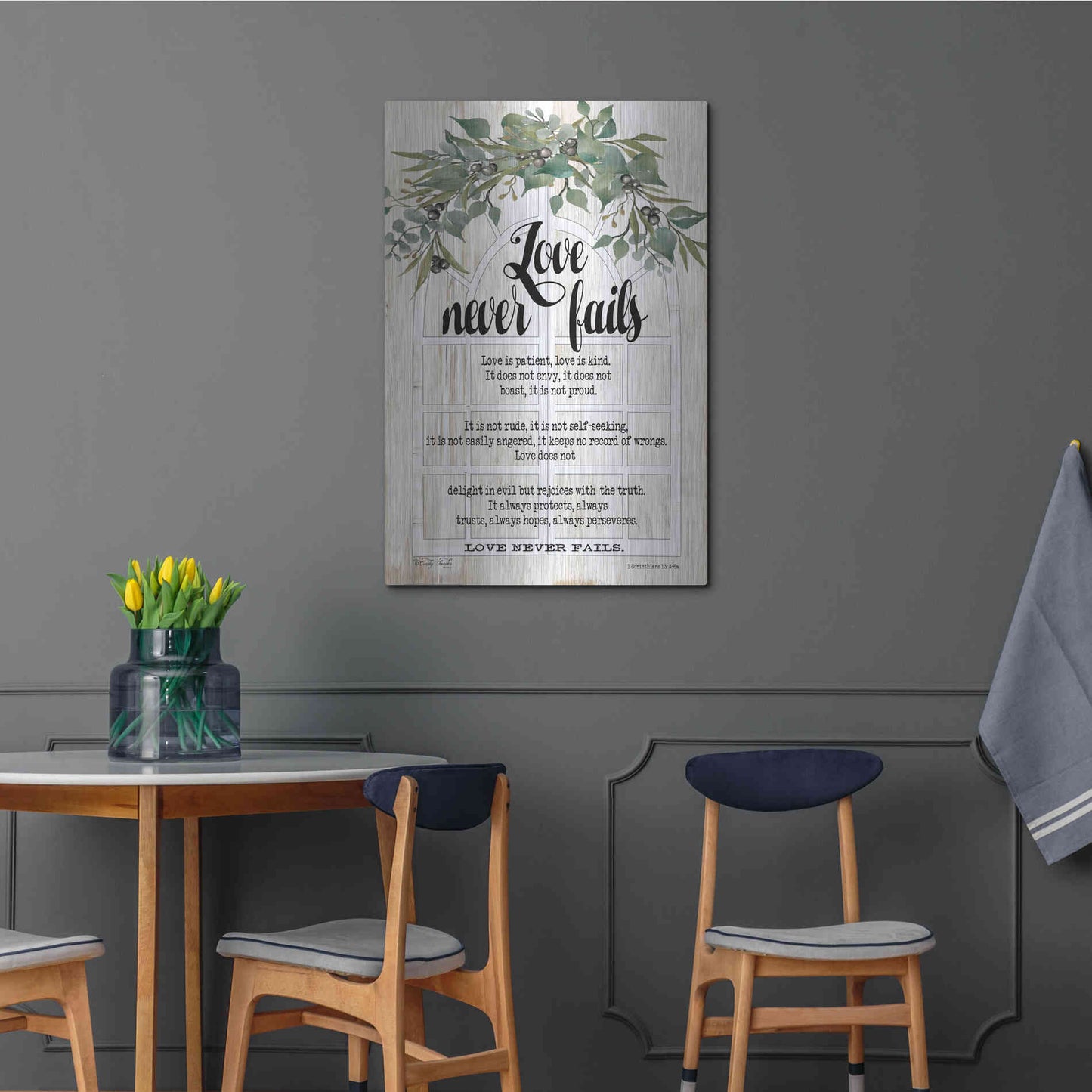 Luxe Metal Art 'Berry Swag Love Never Fails' by Cindy Jacobs, Metal Wall Art,24x36