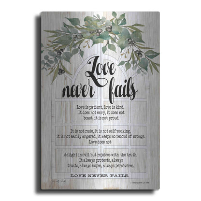 Luxe Metal Art 'Berry Swag Love Never Fails' by Cindy Jacobs, Metal Wall Art