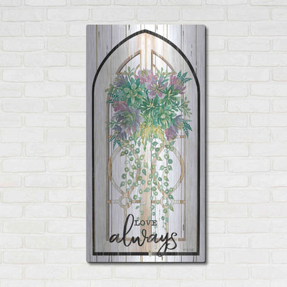 Luxe Metal Art 'Love Always' by Cindy Jacobs, Metal Wall Art,24x48