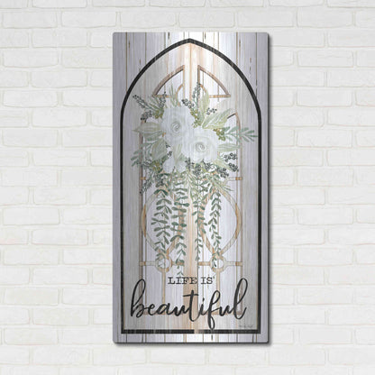 Luxe Metal Art 'Life is Beautiful' by Cindy Jacobs, Metal Wall Art,24x48