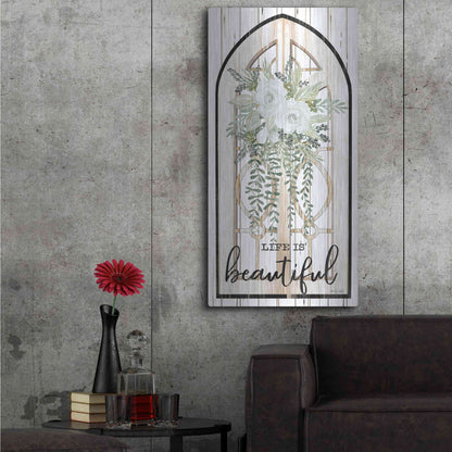 Luxe Metal Art 'Life is Beautiful' by Cindy Jacobs, Metal Wall Art,24x48