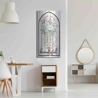 Luxe Metal Art 'Life is Beautiful' by Cindy Jacobs, Metal Wall Art,24x48