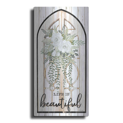 Luxe Metal Art 'Life is Beautiful' by Cindy Jacobs, Metal Wall Art