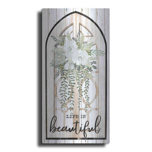 Luxe Metal Art 'Life is Beautiful' by Cindy Jacobs, Metal Wall Art